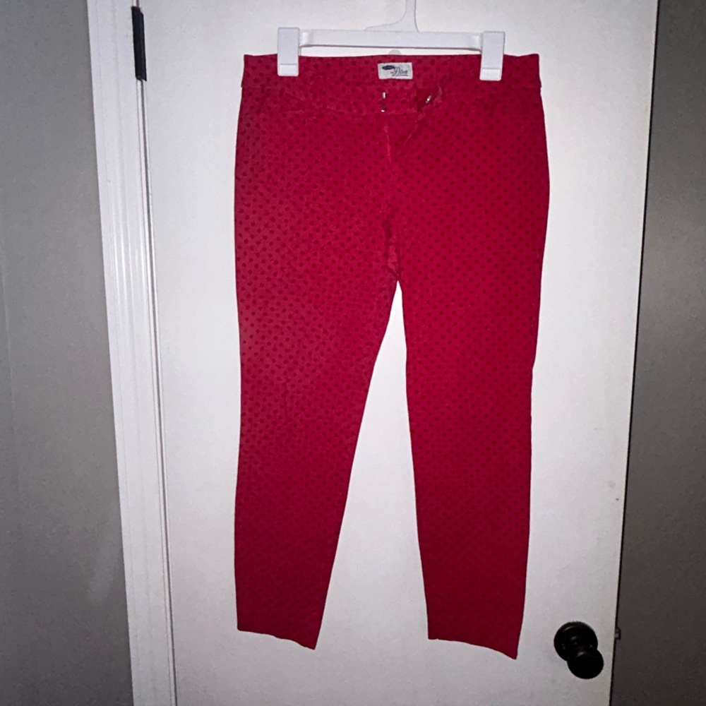 Women's Red Patterned Pants